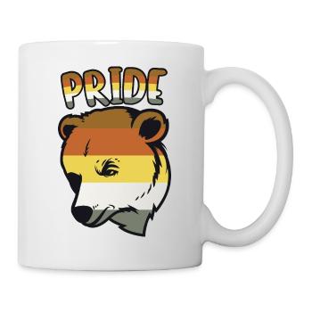 Bear Pride Flag LGBTQ Community Animal Graphic - Tasse - Weiß - Rechts