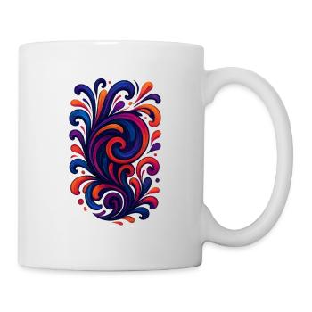 Tourbillon coloré - Mug blanc - blanc - Droite