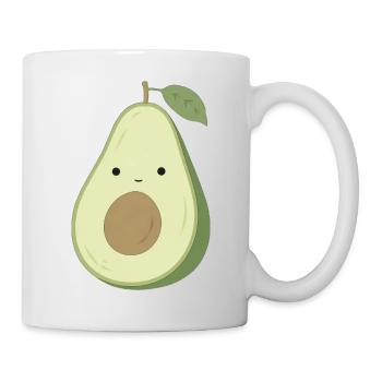 Ava Avocado – Sweet Kawaii Vegetable Design - Mug - white - Right