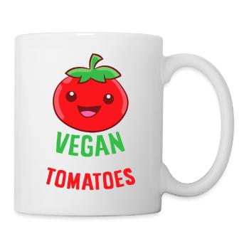 Jeu de mots Vegan Tomato Head - Mug blanc - blanc - Droite