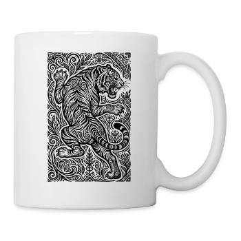 Tiger Ornament Pattern - Mug - white - Right