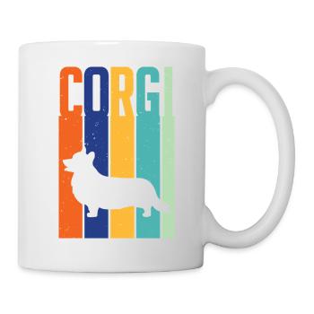 Corgi Retro Vintage Dog Funny Saying Gift - Mug - white - Right