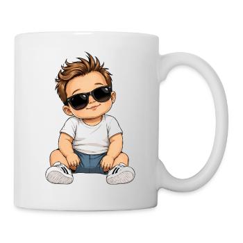 Bébé avec des lunettes de soleil - Mug blanc - blanc - Droite