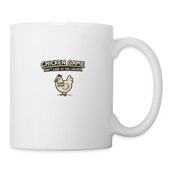 Chicken Game Huhn – Nicht hinschauen - Tasse - Weiß - Rechts