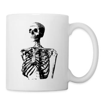 Glitch Skeleton Melt Dark Aesthetic Design - Tasse - Weiß - Rechts