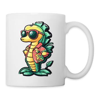 Vacances de bandes dessinées Seahorse - Mug blanc - blanc - Droite