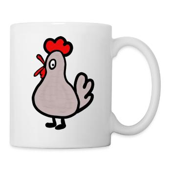 Huhn Henne Kinder Bauernhoftiere lustig - Tasse - Weiß - Rechts