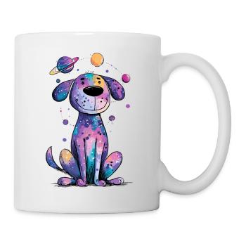 Chiot galactique dans l’espace - Mug blanc - blanc - Droite