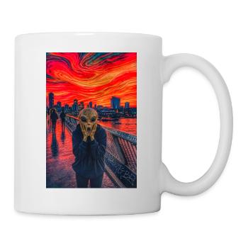 Red Sky Alien on Promenade - Mug - white - Right