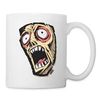 Psychedelischer Schreiender Schädel - Tasse - Weiß - Rechts