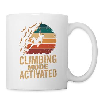 Mode escalade activé Klettern Boulder Retro - Mug blanc - blanc - Droite