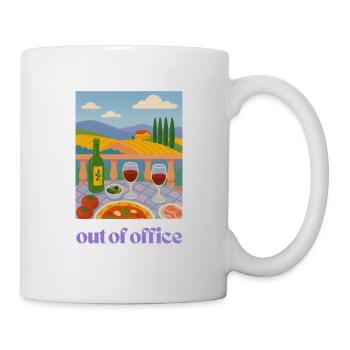Out of Office Tuscany Poster Italy Wine - Mug - white - Right