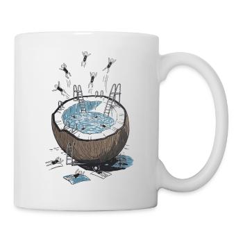 Kokosnusspool Sprungparty - Tasse - Weiß - Rechts