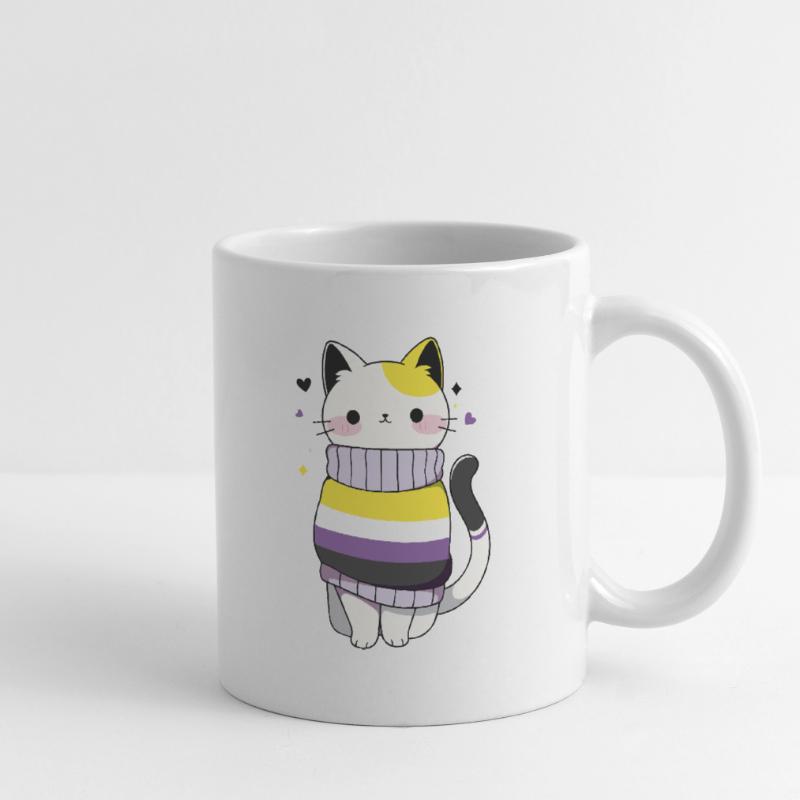 Nonbinary Cat CSD queer pride month LGBT queer Mug