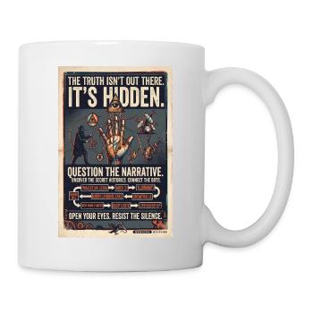 Vérités cachées : Poster rétro de conspiration - Mug blanc - blanc - Droite