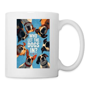 Qui a laissé entrer les chiens ? - Mug blanc - blanc - Droite