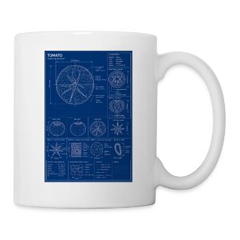 Tomato Blueprint Diagram - Mug - white - Right