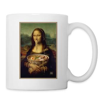 Mona Lisa Verrückter Ramen-Tag - Tasse - Weiß - Rechts