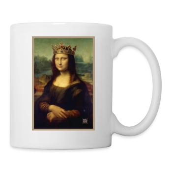 Crowned Mona Lisa, queen of museums - Mug - white - Right
