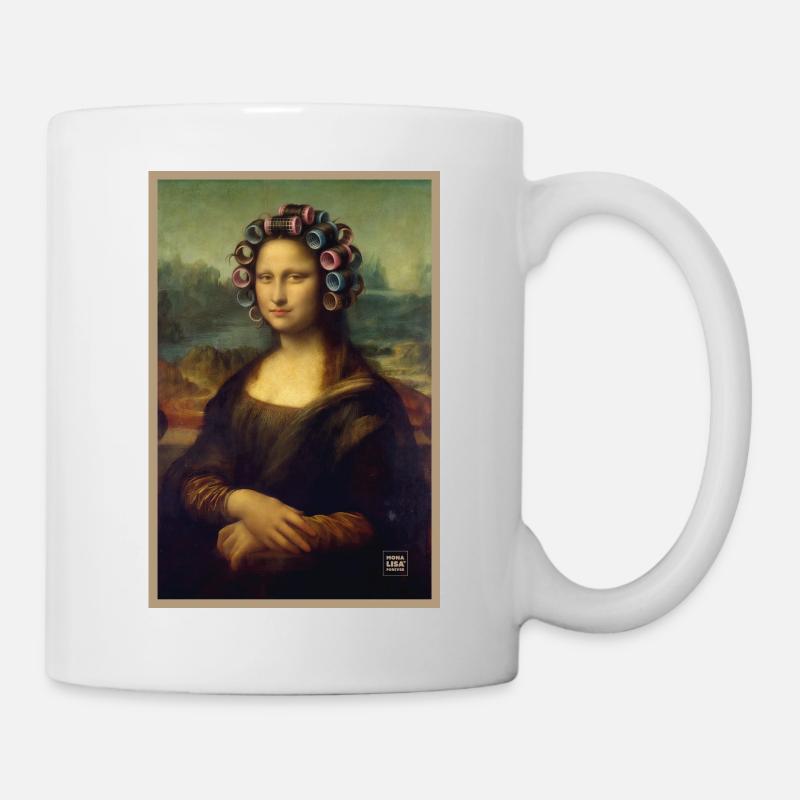 Mona Lisa Lockenwickler - Tasse - Weiß
