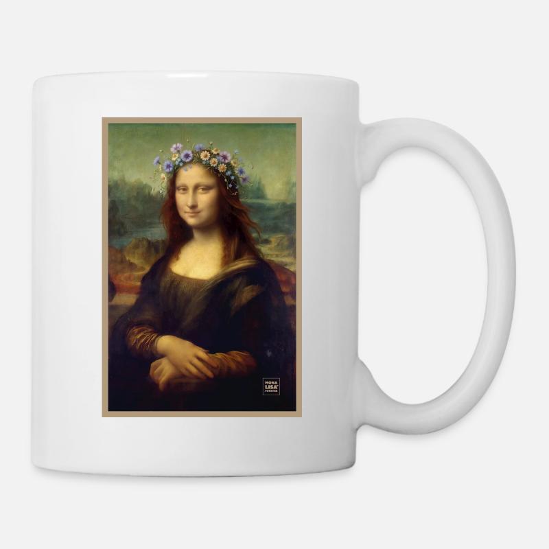 Mona Lisa Blumenkrone - Tasse - Weiß