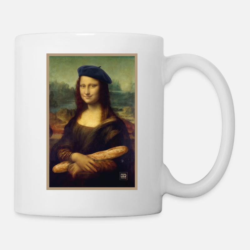 Portrait de la baguette de la Béret de Mona - Mug blanc - blanc