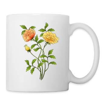 Fleur - Mug blanc - blanc - Droite
