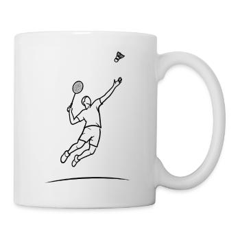 Badminton-Sprungheld - Tasse - Weiß - Rechts
