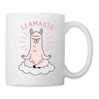 Llamaste Lama Yoga Meditation Shirt - Tasse - Weiß - Rechts