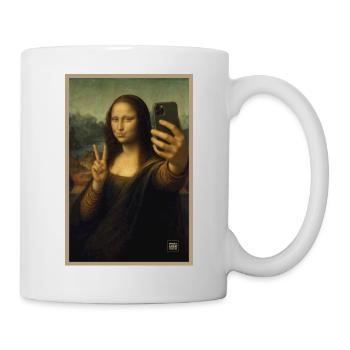 Selfie Mona Lisa Porträt - Tasse - Weiß - Rechts