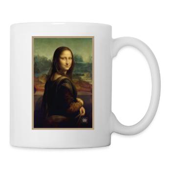 La Joconde de fond - Mug blanc - blanc - Droite