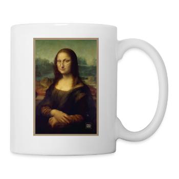 Mona Lisa suspicious judgmental - Mug - white - Right