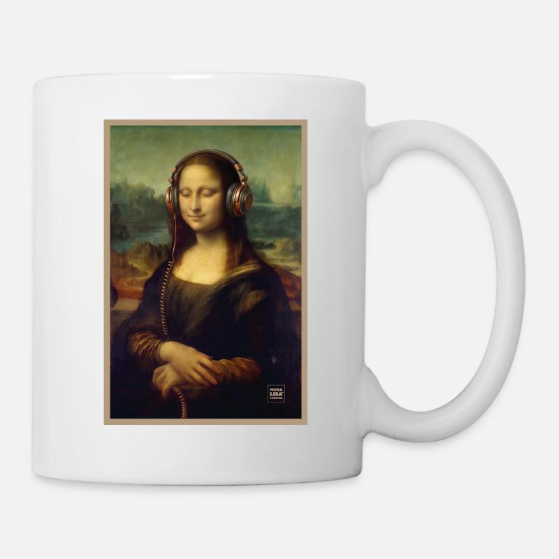 Mona Beats: Kopfhörer-Porträt - Tasse - Weiß