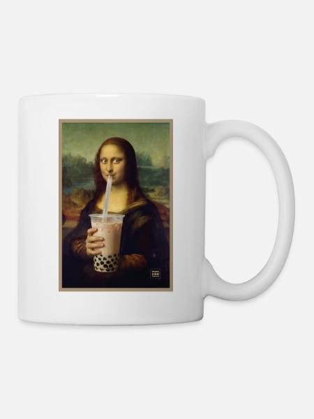 Mona Sip Bubble Tea Portrait - Mug blanc - blanc