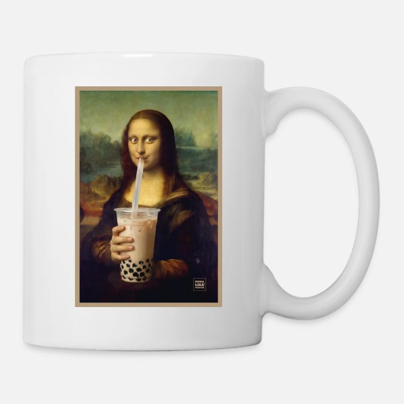 Mona Sip Bubble Tea Portrait - Mug - white