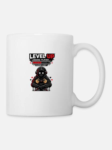Level Up Loading Pixel Hero - Mug - white