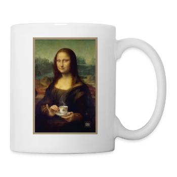 Mona Lisa Tea Time  - Mug - white - Right