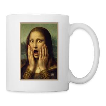 Choquée, surprise Mona Lisa - Mug blanc - blanc - Droite