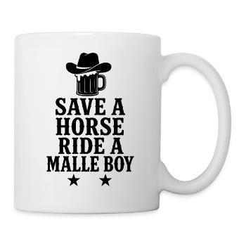 Malle 2026 Sauvez une balade à cheval un Malle Boy 2026 - Mug blanc - blanc - Droite