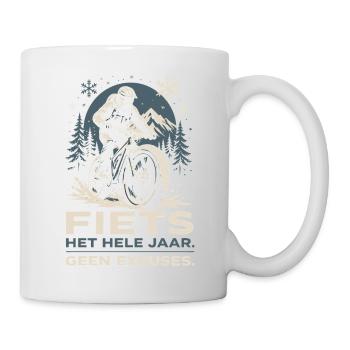 Vélo Toute l'Année - Pas d'Excuses Design - Mug blanc - blanc - Droite