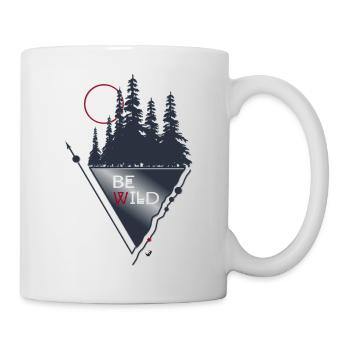 Forest, Moon and Geometric Figures Be Wild - Mug - white - Right