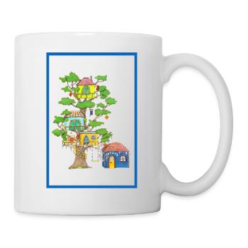 Treehouse for dreaming hand-drawn - Mug - white - Right