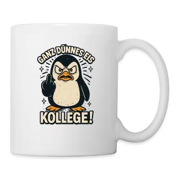 Guten Morgen Ganz Dünnes Eis Freundchen Pinguin - Tasse - Weiß - Rechts
