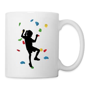 Kletterwand-Mädchen - Tasse - Weiß - Rechts