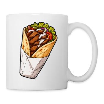 Wrap de burrito au poulet croustillant - Mug blanc - blanc - Droite