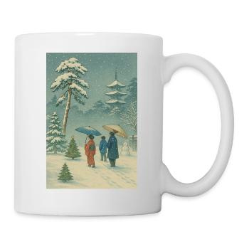 Japanese Christmas in Ukiyo-e Winter Style - Mug - white - Right