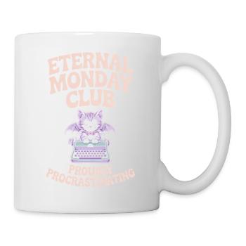 Club du Lundi Éternel Chat Procrastination - Mug blanc - blanc - Droite
