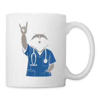 Infirmier Rock Raton Laveur - Humour Infirmière - Mug blanc - blanc - Droite