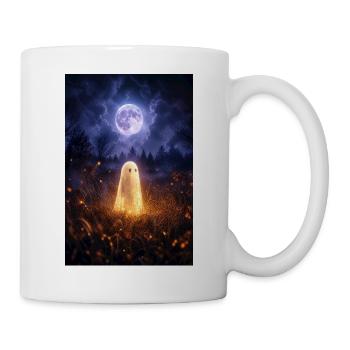 Mondbeschienener Geist im Laternenfeld - Tasse - Weiß - Rechts