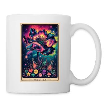 Psychedelic Galaxy Flower in Retro Look - Mug - white - Right